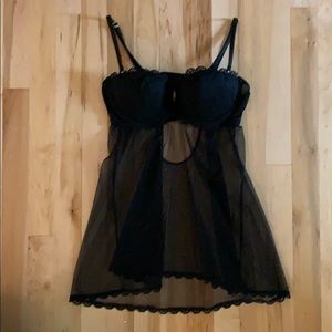 NWT, Victoria’s Secret Black Négligée  // 36C